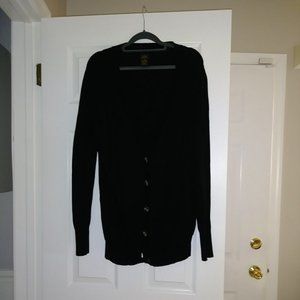 Grace Elements Black Button Down Cardigan